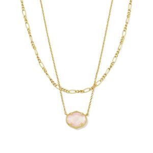 Open Box - Kendra Scott -  Henley Multi Strand Neckla Pink/Gold